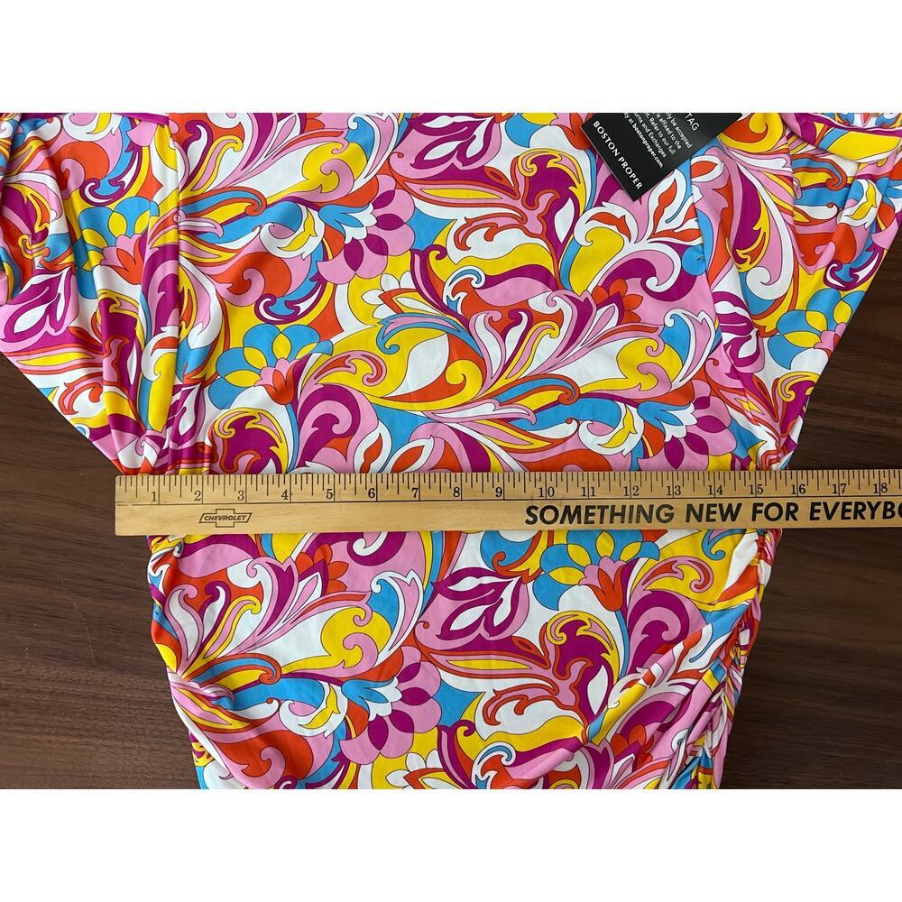 Carmen Marc Valvo Swim Cover-Up Dress XS NWT Colorful Paisley Print - Picture 5 of 5